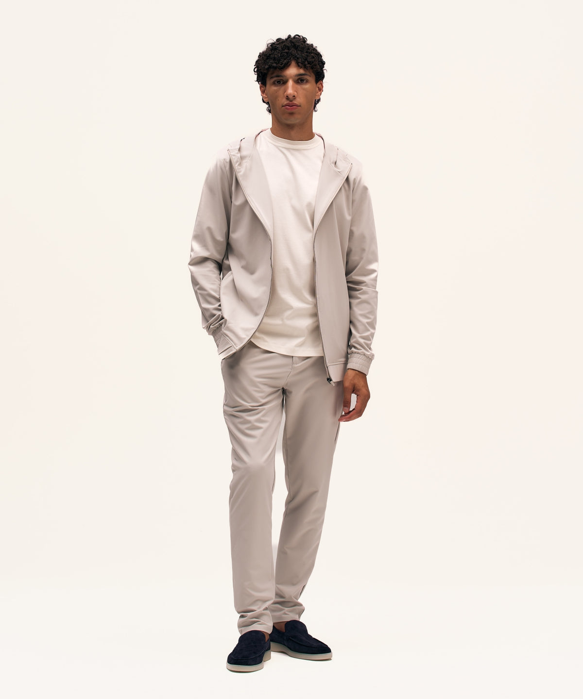 Tracksuit Jacket with Hood | Sand