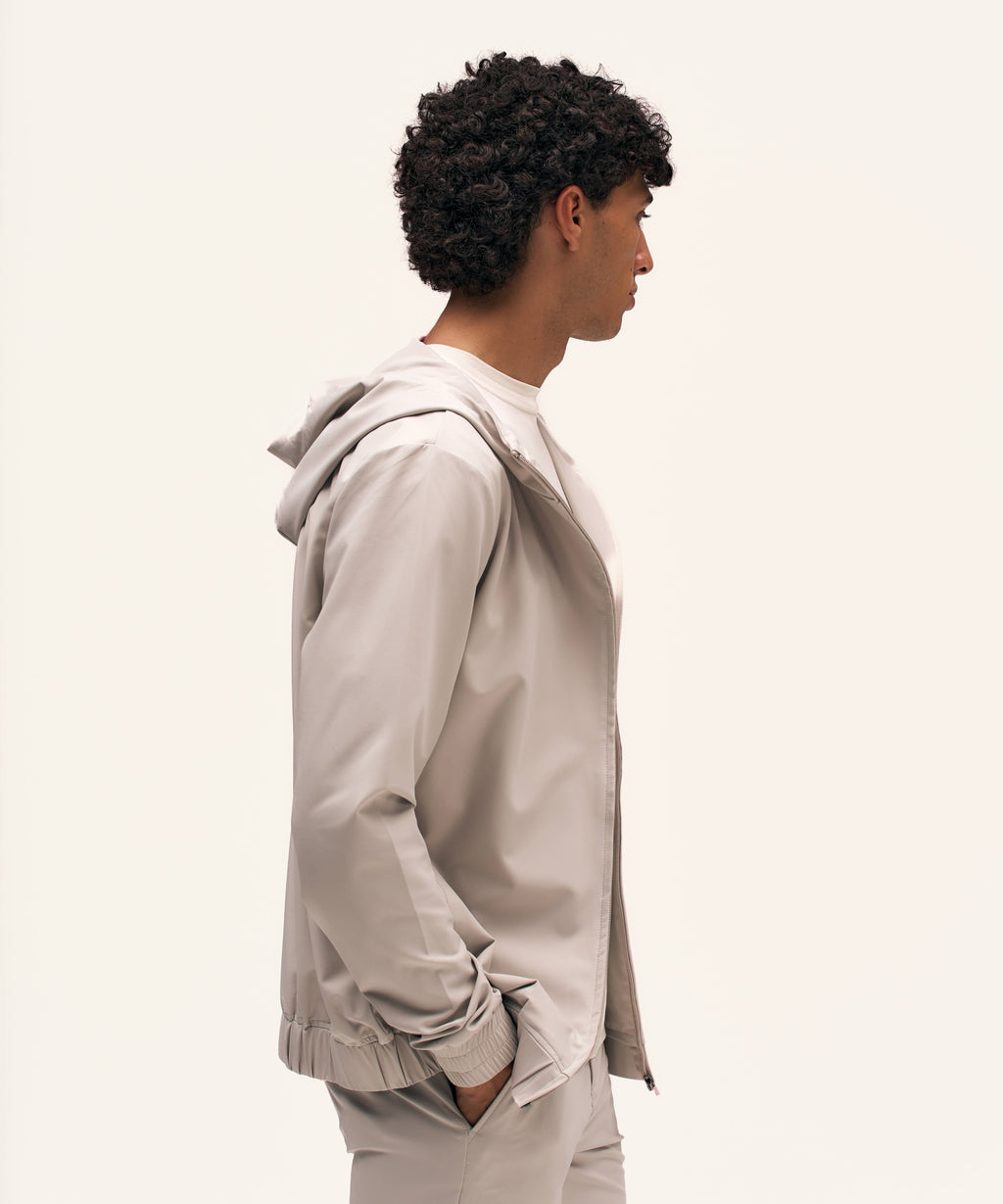 Tracksuit Jacket with Hood | Sand