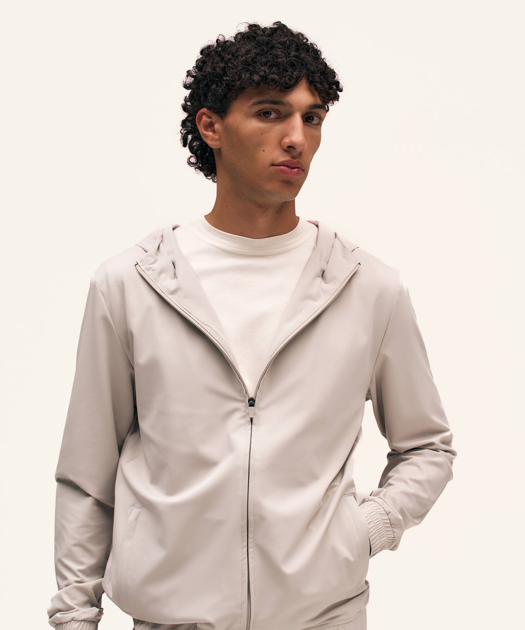 Tracksuit Jacket with Hood | Sand